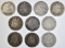 10 MIXED DATE SEATED HALF DIMES