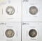 LOT OF 4 MIXED DATE DIMES: