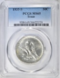 1935-S TEXAS COMMEM HALF DOLLAR PCGS MS-65