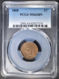 1868 INDIAN HEAD CENT  PCGS MS-63 BN