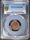 1870 INDIAN HEAD CENT  PCGS MS-64 RB