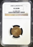 1909-S LINCOLN CENT NGC VF-20 BN