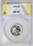 1930 BUFFALO NICKEL ANACS MS-65