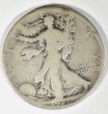 1921 WALKING LIBERTY HALF DOLLAR VG