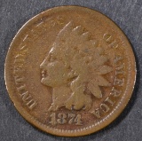 1874 INDIAN HEAD CENT  FINE