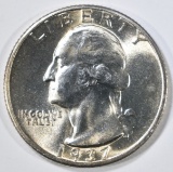 1937-D WASHINGTON QUARTER  GEM BU