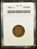 1862 INDIAN HEAD CENT  ANACS EF-45