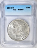 1884-O MORGAN DOLLAR ICG MS-65