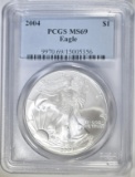 2004 AMERICAN SILVER EAGLE PCGS MS-69