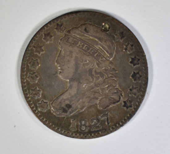 1827 BUST DIME  VF/XF  DAMAGE OBV.