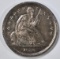 1838 NO DRAPERY SEATED LIBERTY DIME AU/BU