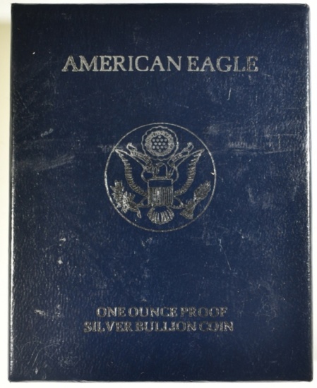 1995-P PROOF AMERICAN SILVER EAGLE ORIG BOX/COA