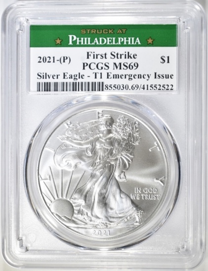 2021-(P) T-1 EMERG ASE PCGS MS-69 1st STRIKE