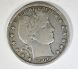 1906-D BARBER HALF DOLLAR  FINE