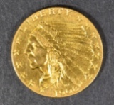 1908 GOLD $2.5 INDIAN  GEM BU