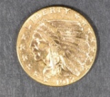 1912 GOLD $2.5 INDIAN  CH/GEM BU