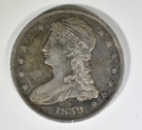 1839 BUST HALF DOLLAR  AU/BU