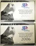 2-2006 U.S. SILVER QUARTER PROOF SETS