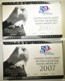 2-2007 U.S. SILVER QUARTER PROOF SETS