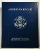 2002 PROOF AMERICAN SILVER EAGLE ORIG BOX/COA