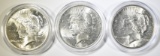 1922-P,D,S, PEACE DOLLARS BU