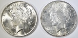 1922 & 23 PEACE DOLLARS BU