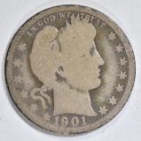 1901-O BARBER QUARTER GOOD