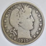 1915 BARBER HALF DOLLAR GOOD