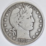 1911 BARBER HALF DOLLAR FINE