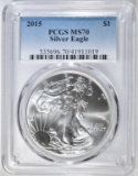 2015 AMERICAN SILVER EAGLE PCGS MS-70