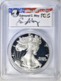 1987-S SILVER EAGLE PCGS PR-69 DCAM EDMOND MOY