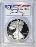 1990-S SILVER EAGLE PCGS PR-69 DCAM EDMOND MOY