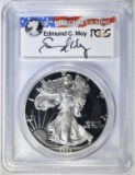 1993-P SILVER EAGLE PCGS PR-69 DCAM EDMOND MOY