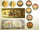 CARTOON NOVELTY COINS & BANK NOTES: