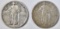 1918-S XF & 20-S VF STANDING LIBERTY QUARTER S