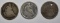 1837 AG, 1848 FINE, & 1853-O AG HOLED SEATED HALF