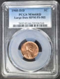 1960-D/D LINCOLN CENT  PCGS MS-66 RD