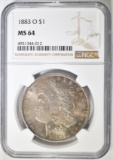 1883-O MORGAN DOLLAR  NGC MS-64