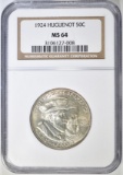 1924 HUGUENOT COMMEM HALF DOLLAR  NGC MS-64