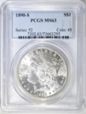 1890-S MORGAN DOLLAR  PCGS MS-63