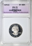 1979-S T-1 S.B.A. DOLLAR, NGP PERFECT GEM PF DCAM