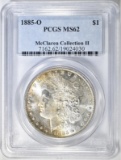 1885-O MORGAN DOLLAR, PCGS MS-62