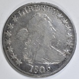 1806 BUST HALF DOLLAR, VF