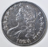 1824 BUST HALF DOLLAR, AU