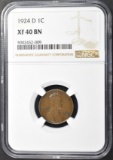 1924-D LINCOLN CENT NGC XF-40