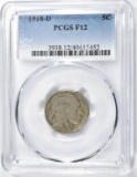 1918-D BUFFALO NICKEL PCGS F-12