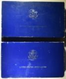 2-1986 LIBERTY 2-COIN PROOF COMMEM SETS