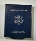 2005  PROOF AMERICAN SILVER EAGLE ORIG BOX/COA