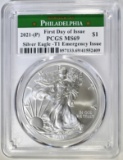 2021-(P) T-1 EMERG  ASE PCGS MS-69 1st DAY