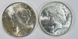 1922 & 23 PEACE DOLLARS BU